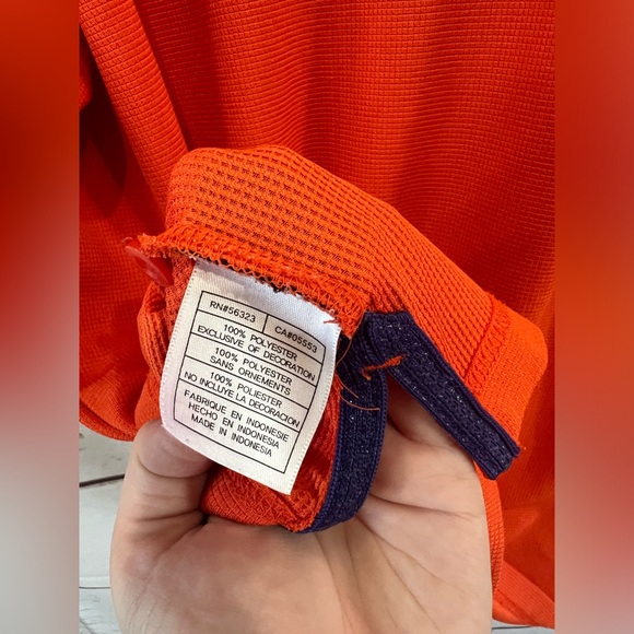 Nike Team Men’s Orange Polyester Lightweight Collard Polo Short Sleeve Shirt XL - Picture 8 of 8